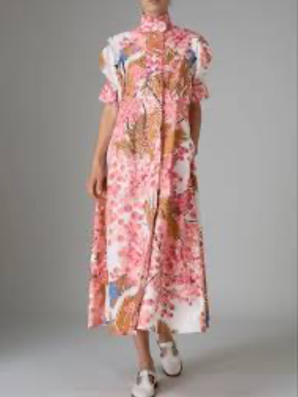 NWT Thierry Colson France Venetia Dress 
Garden of Eden Pink Floral Size Small S